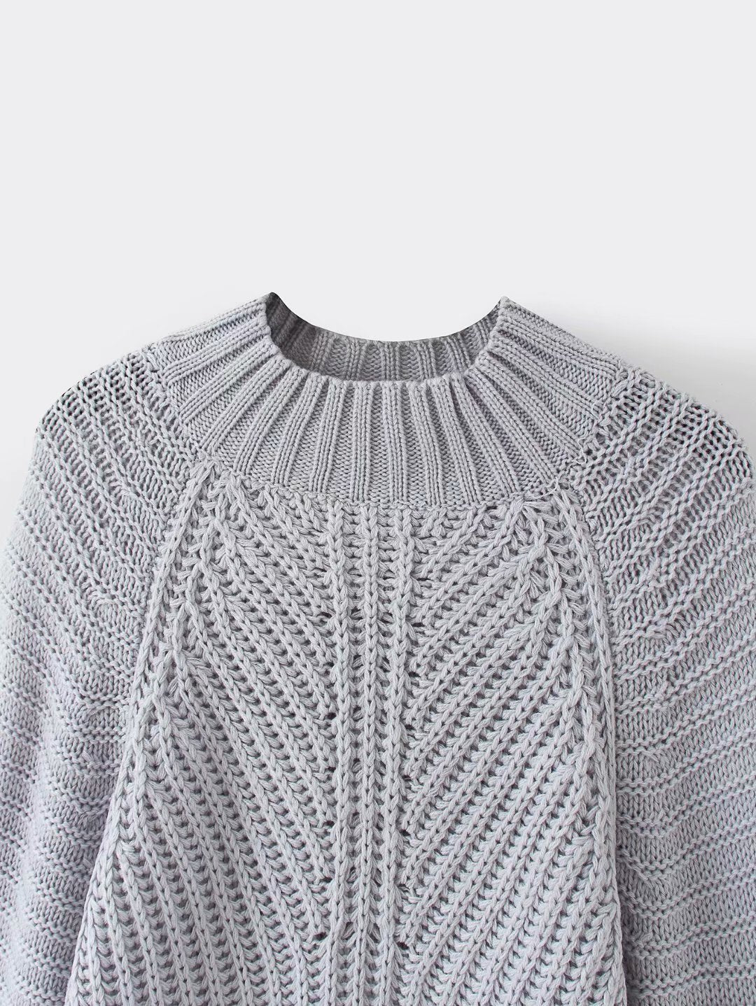 Lantern Sleeve Knitted Sweater