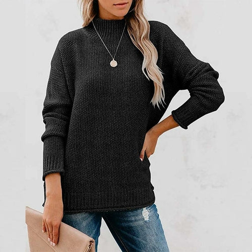 Solid Color Loose O-Neck Sweater (various colors)