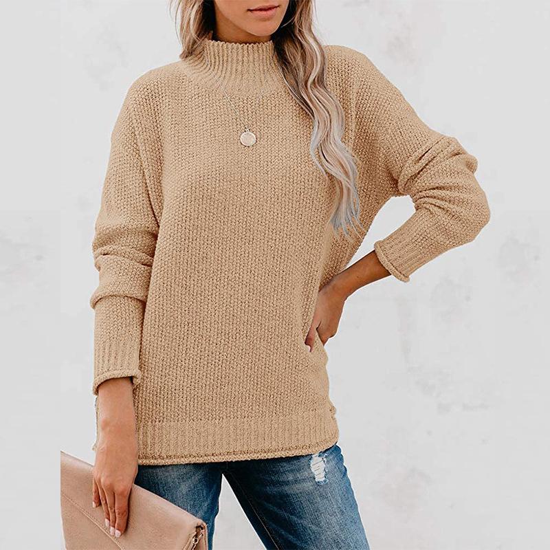 Solid Color Loose O-Neck Sweater (various colors)