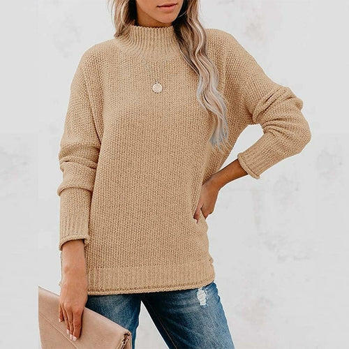Solid Color Loose O-Neck Sweater (various colors)