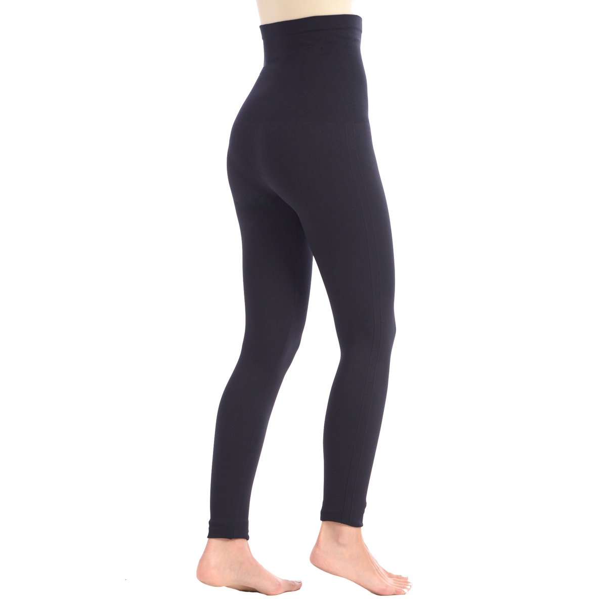 Full Shaping Leggings With Double Layer 5" Waistband - Black