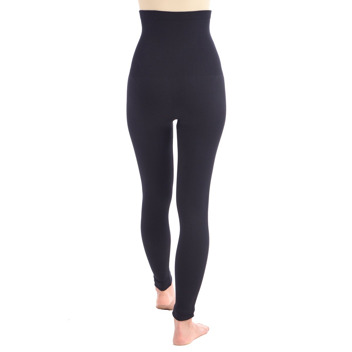 Full Shaping Leggings With Double Layer 5" Waistband - Black