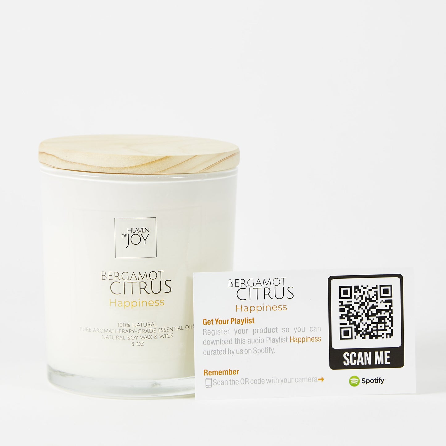 Bergamot Citrus Candle, 100% Aroma Candle