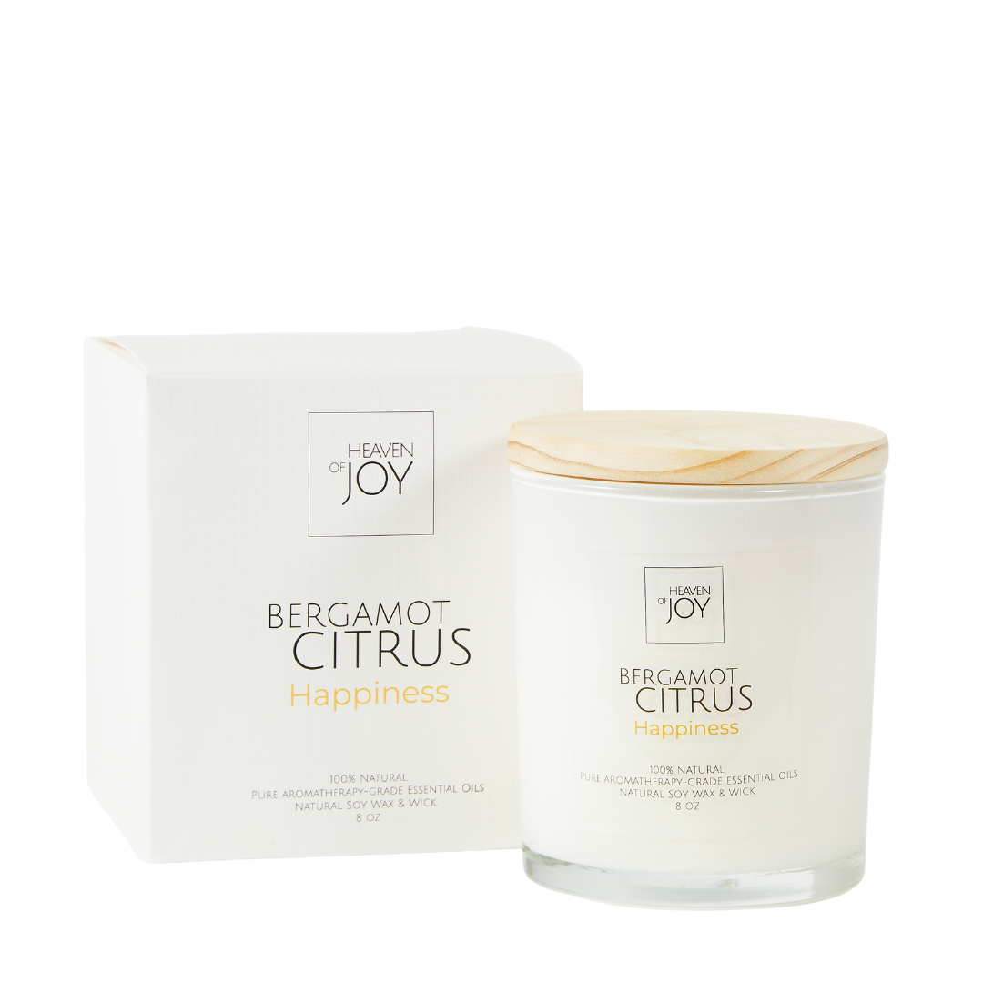 Bergamot Citrus Candle, 100% Aroma Candle
