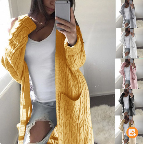 Double pocket full body twist sweater