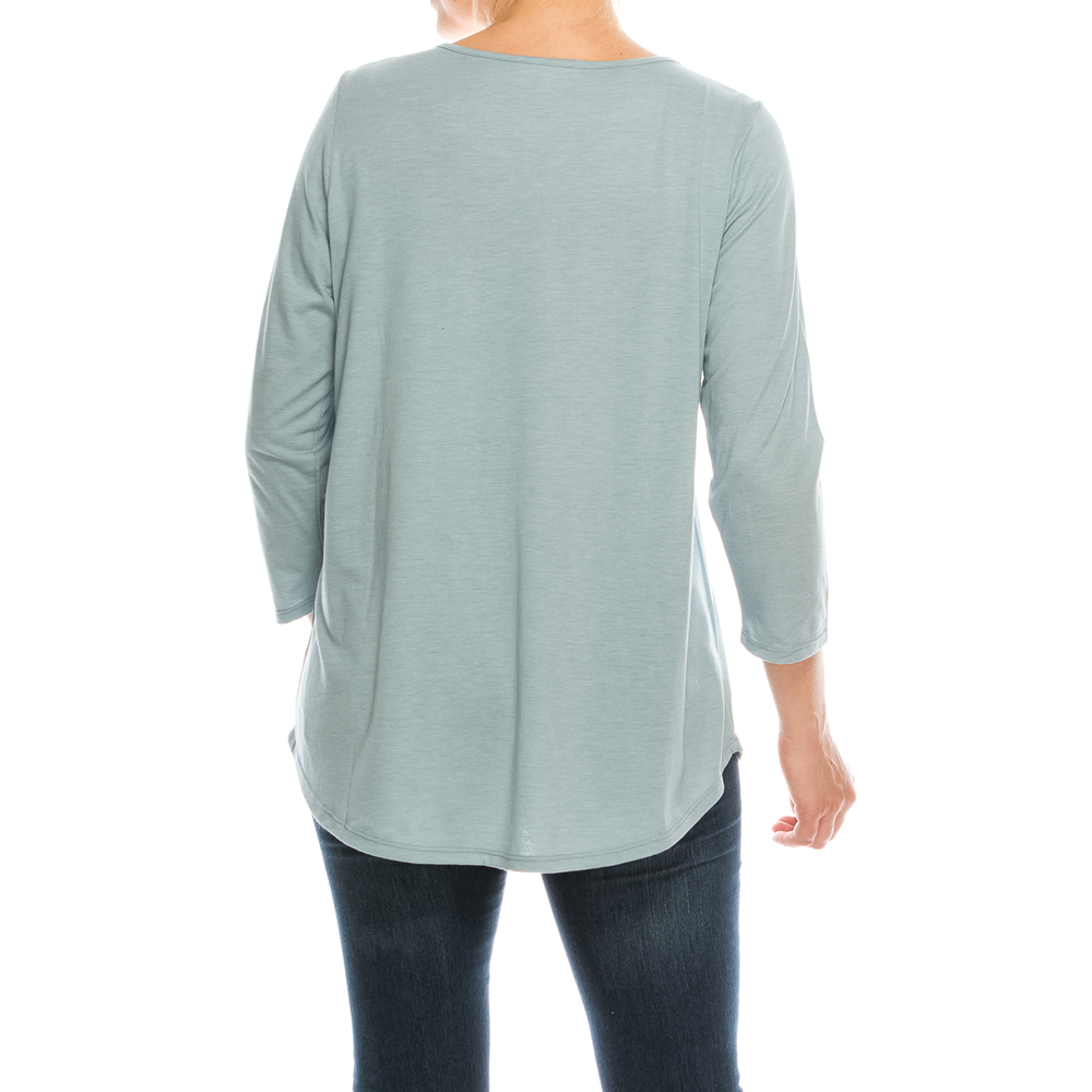 Urban Diction 4 Pack Women's Long Sleeve Comfortable Crew Neck T-Shirts