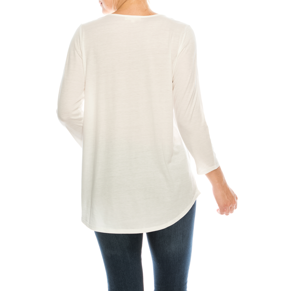 Urban Diction 4 Pack Women's Long Sleeve Comfortable Crew Neck T-Shirts