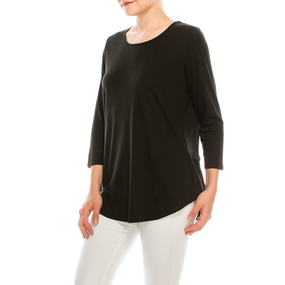 Urban Diction 4 Pack Women's Long Sleeve Comfortable Crew Neck T-Shirts
