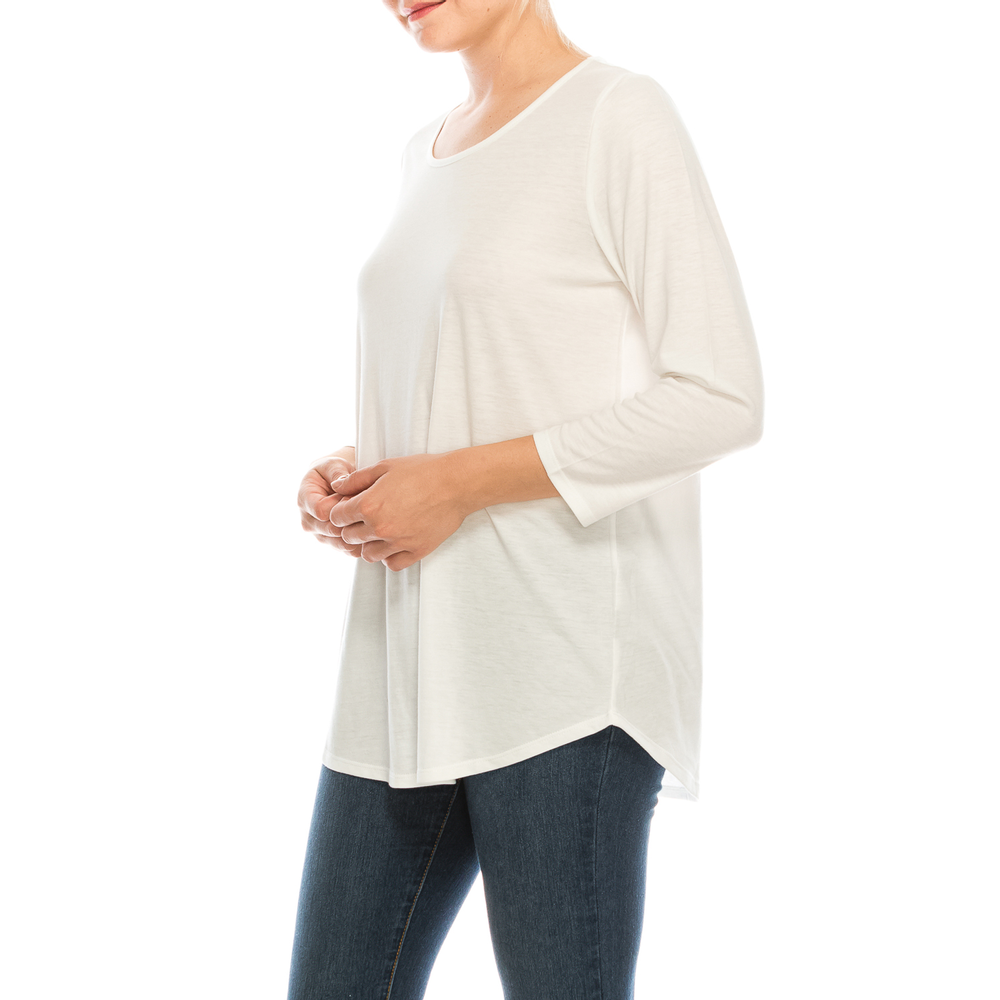 Urban Diction 4 Pack Women's Long Sleeve Comfortable Crew Neck T-Shirts