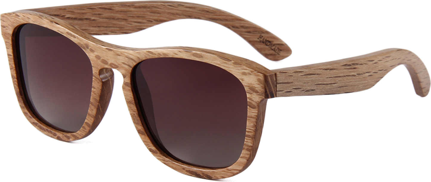Real Zebra All Wood Jacks Sunglasses by WUDN