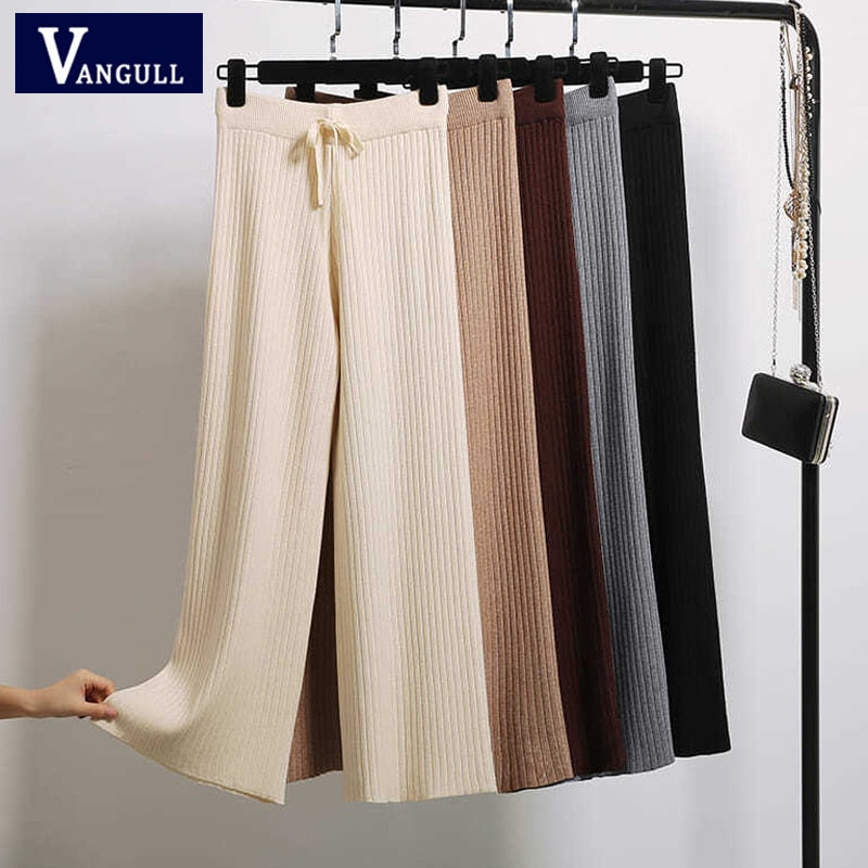 Vangull Knitted Wide Leg Pants