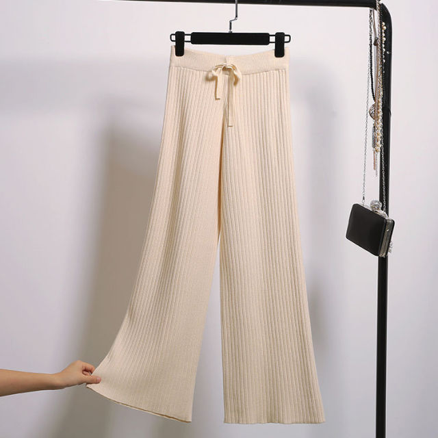 Vangull Knitted Wide Leg Pants
