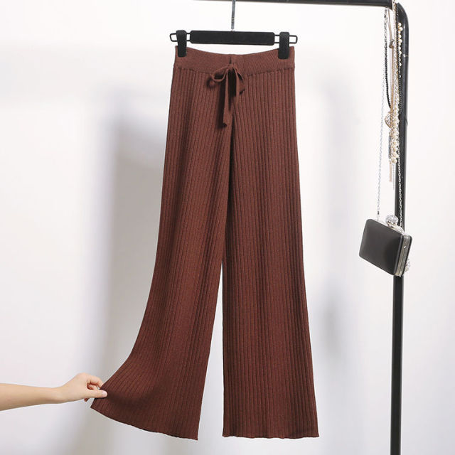 Vangull Knitted Wide Leg Pants