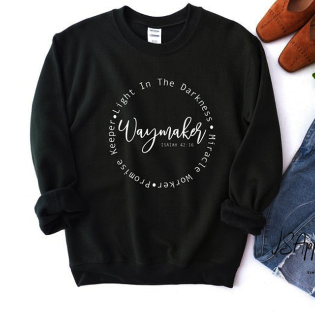 Way Maker, Miracle Worker, Pullover Sweatshirt for Women