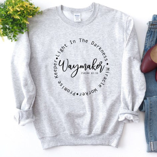 Way Maker, Miracle Worker, Pullover Sweatshirt for Women