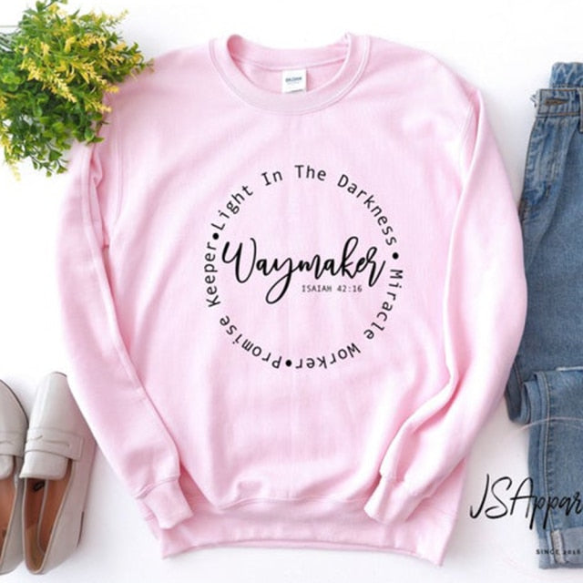 Way Maker, Miracle Worker, Pullover Sweatshirt for Women