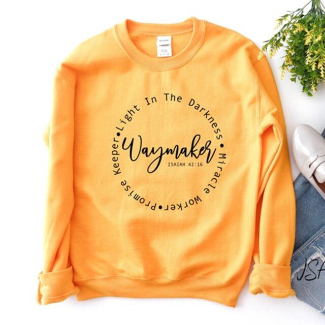 Way Maker, Miracle Worker, Pullover Sweatshirt for Women