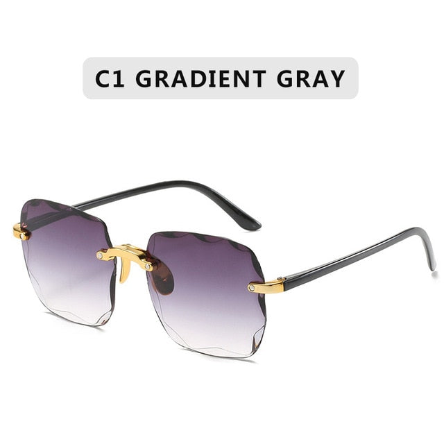 Square Rimless Sunglasses