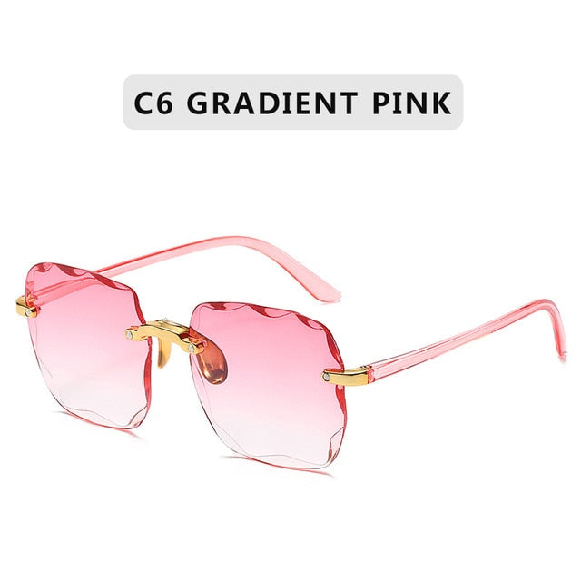 Square Rimless Sunglasses