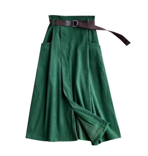 Women's Casual Skirt High Waisted with Pockets