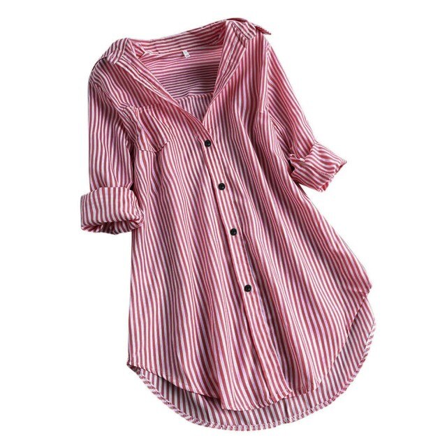 V Neck Long Sleeve Shirt Blouse