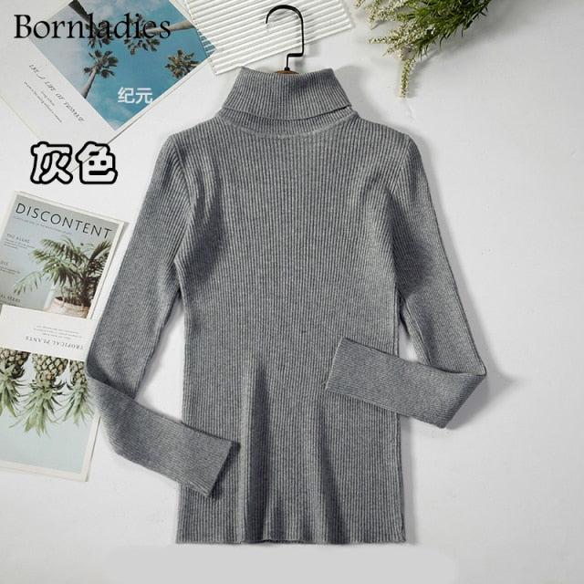 Bornladies Basic Turtleneck Women's Sweater (various colors)