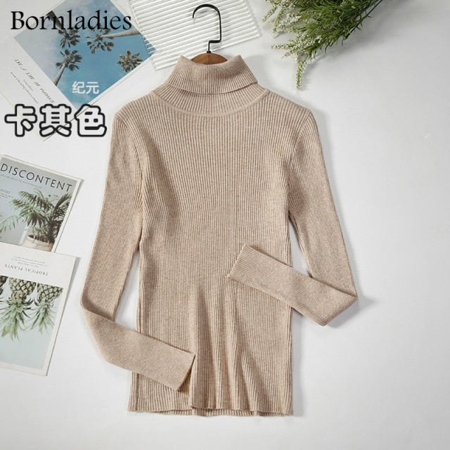 Bornladies Basic Turtleneck Women's Sweater (various colors)