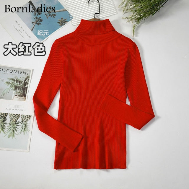 Bornladies Basic Turtleneck Women's Sweater (various colors)