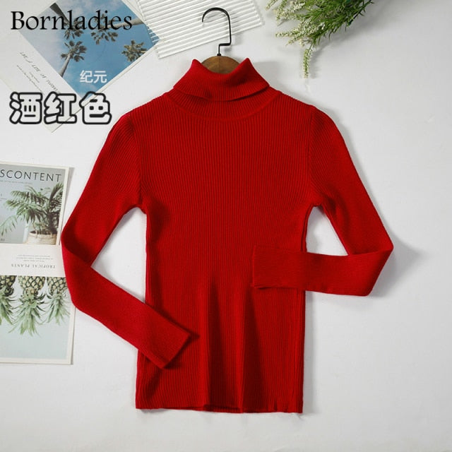 Bornladies Basic Turtleneck Women's Sweater (various colors)