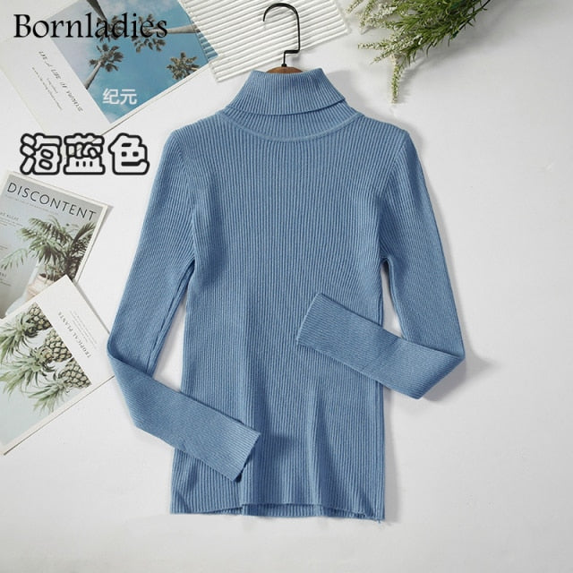 Bornladies Basic Turtleneck Women's Sweater (various colors)