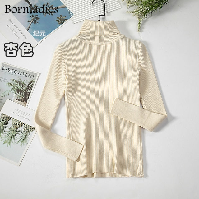 Bornladies Basic Turtleneck Women's Sweater (various colors)