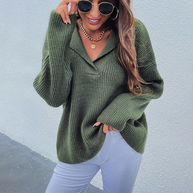 Knitted Sweater Women's Sweaters and Pullovers