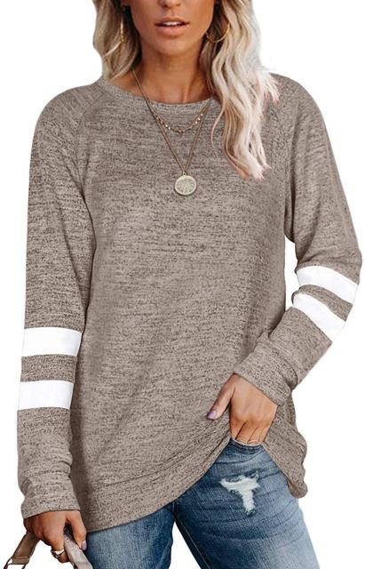 Women's Striped Long Sleeve Top - Oversized T Shirt (various colors)