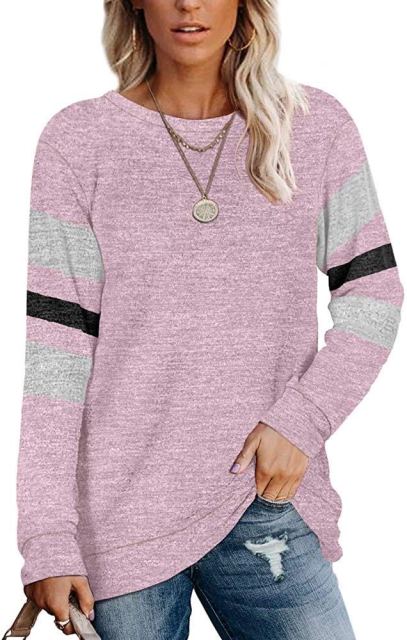 Women's Striped Long Sleeve Top - Oversized T Shirt (various colors)