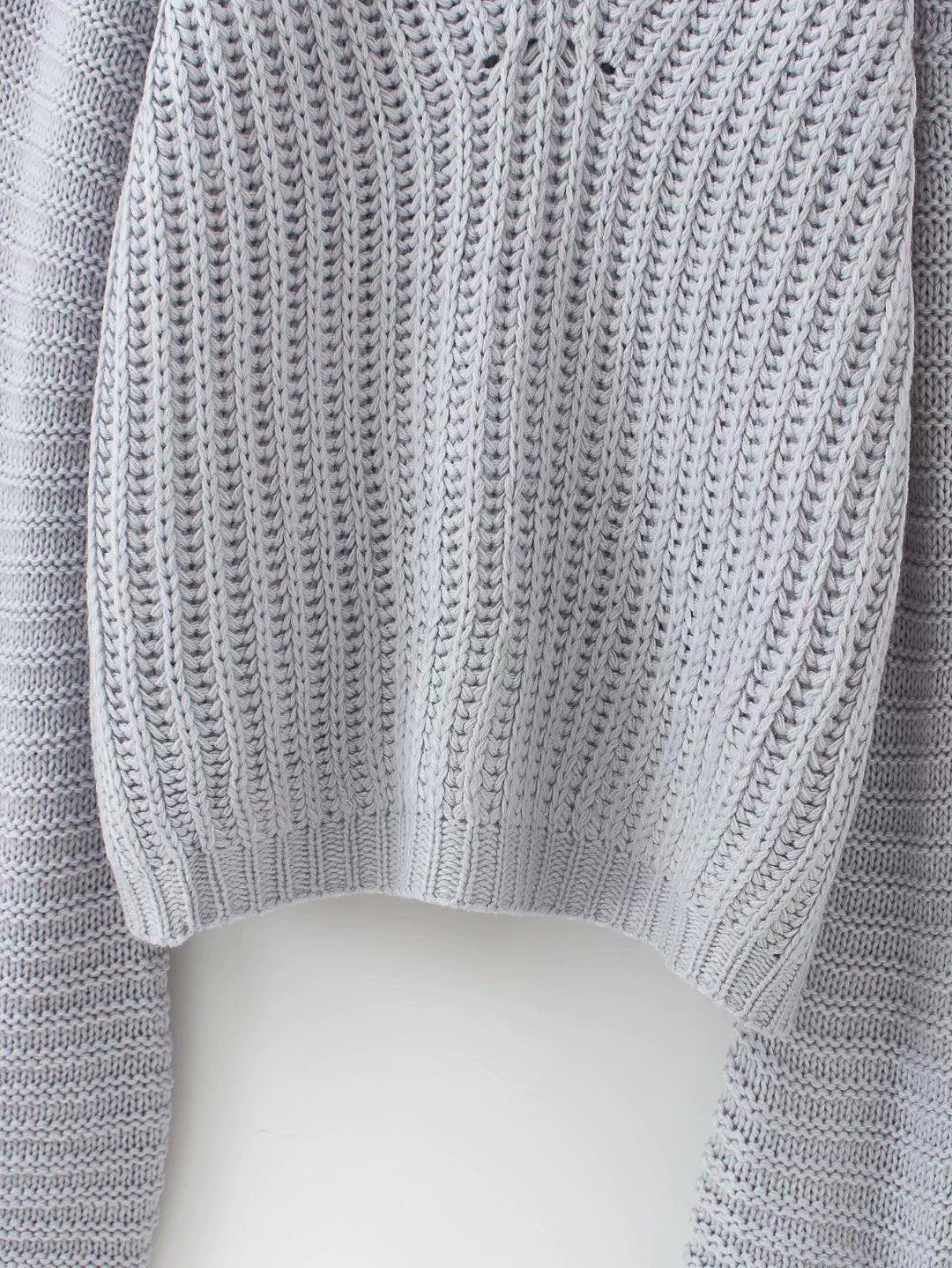 Lantern Sleeve Knitted Sweater