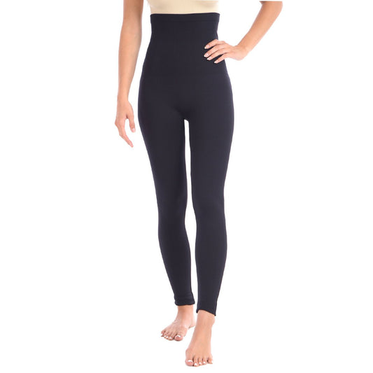 Full Shaping Leggings With Double Layer 5" Waistband - Black