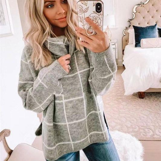 Plaid Knitted Sweater