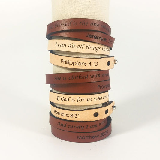 Spiritual Quote Wrap Bracelets - If God is for us who can be against us?