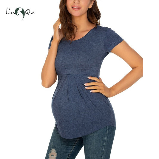 Elegant Ladies Maternity Short Sleeve Tees