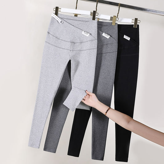 95% Cotton Across ~ Low Waist Belly Maternity Skinny Leggings