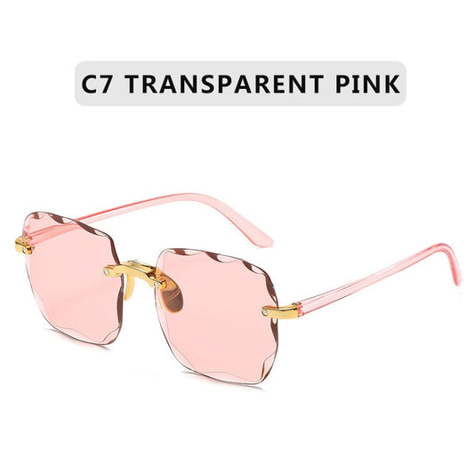 Square Rimless Sunglasses